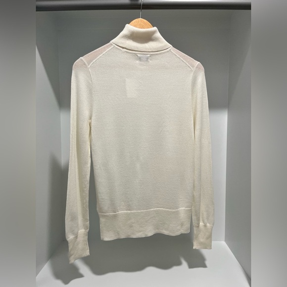 J. Crew Factory Machine-washable merino wool-blend turtleneck small Ivory NWT - Picture 7 of 11